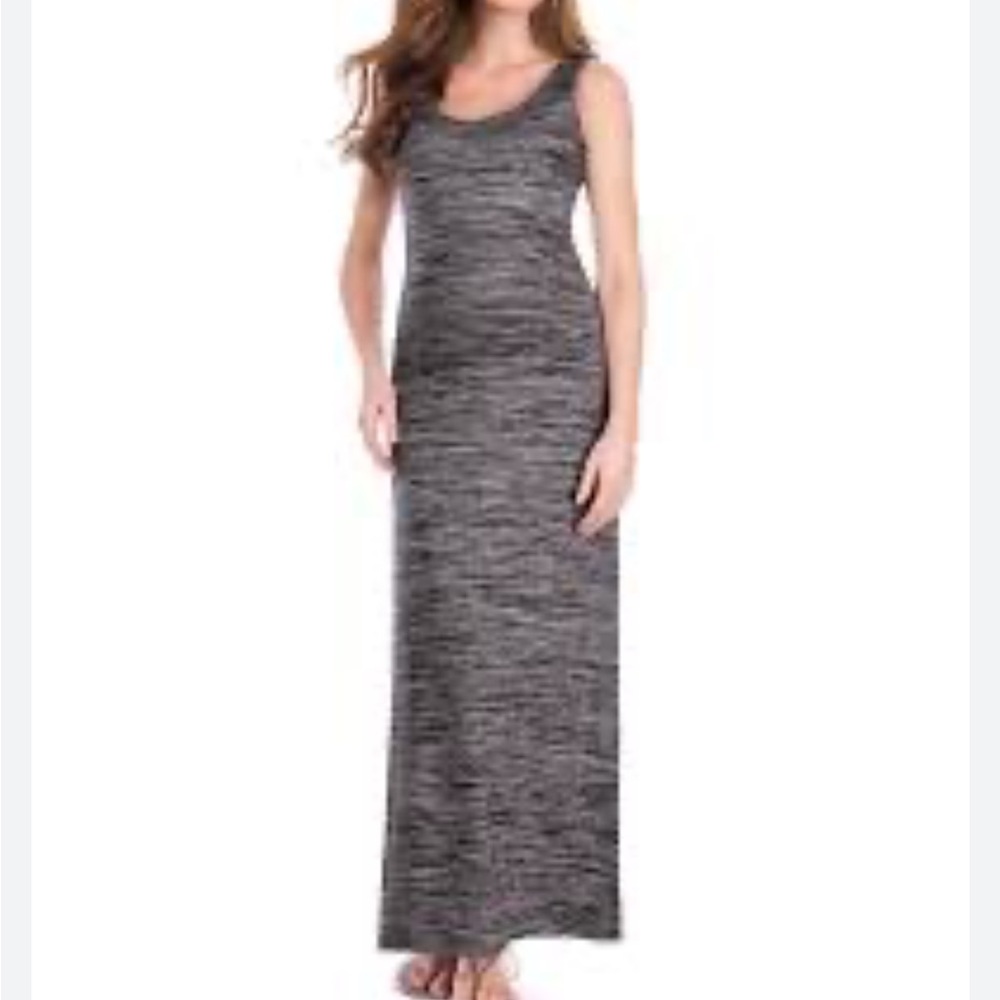 NWT Seraphine marled gray nursing and maternity maxi dress sz 10 - Picture 8 of 8